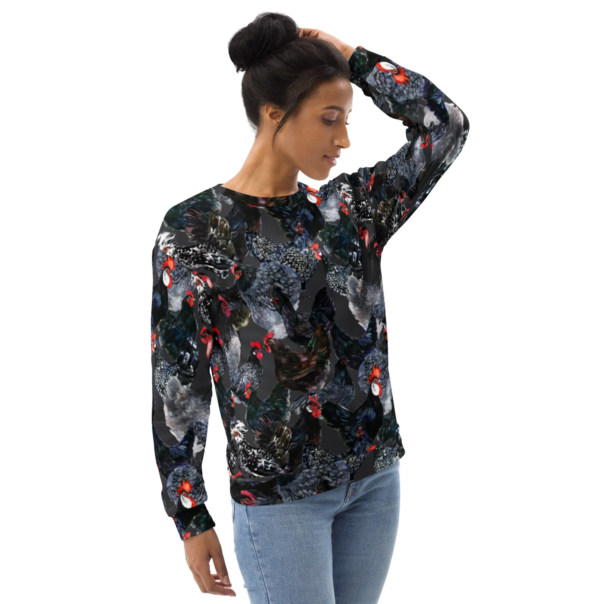 Midnight Chickens Unisex Crewneck Sweatshirt