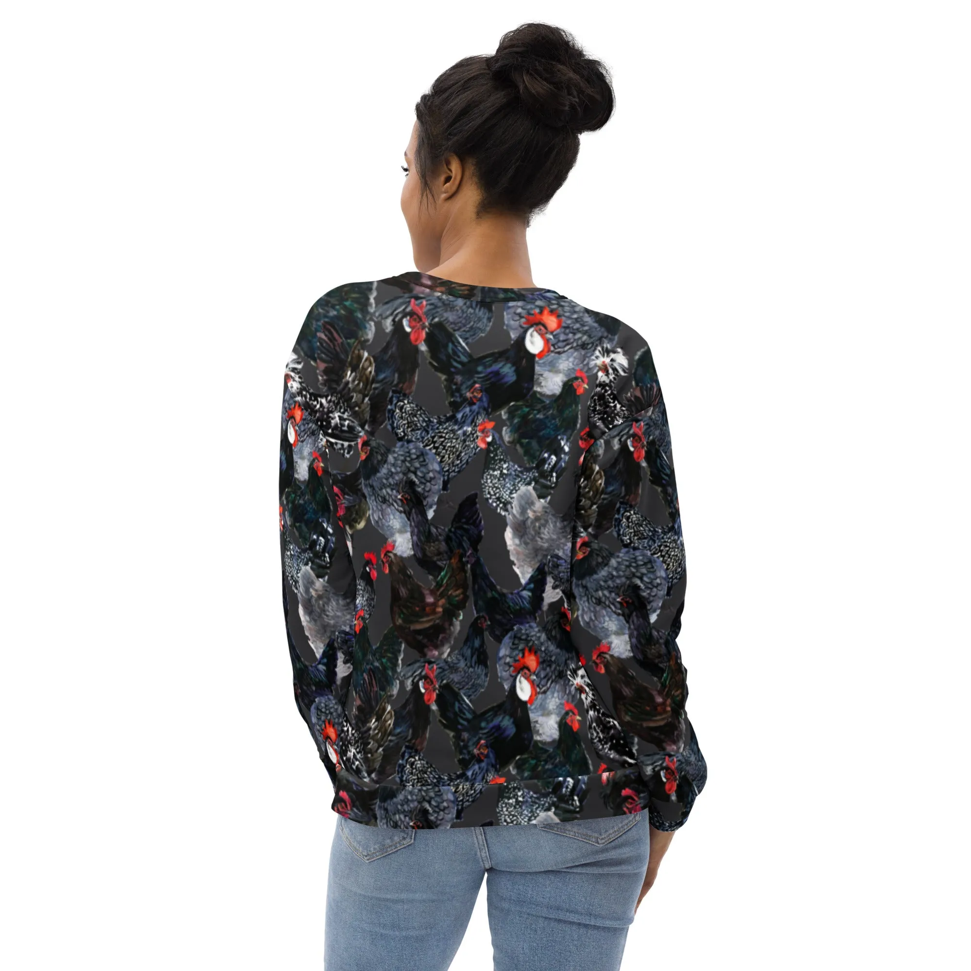 Midnight Chickens Unisex Crewneck Sweatshirt