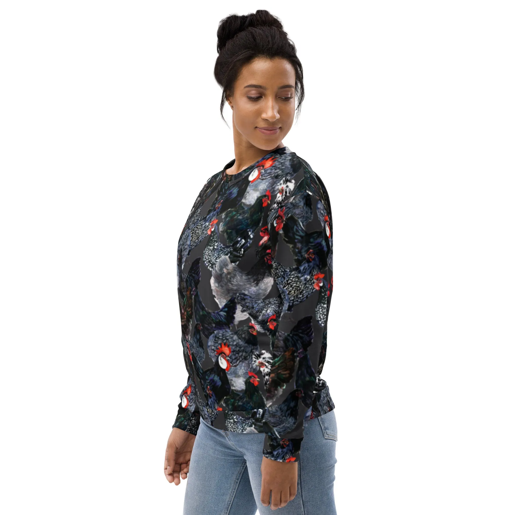 Midnight Chickens Unisex Crewneck Sweatshirt