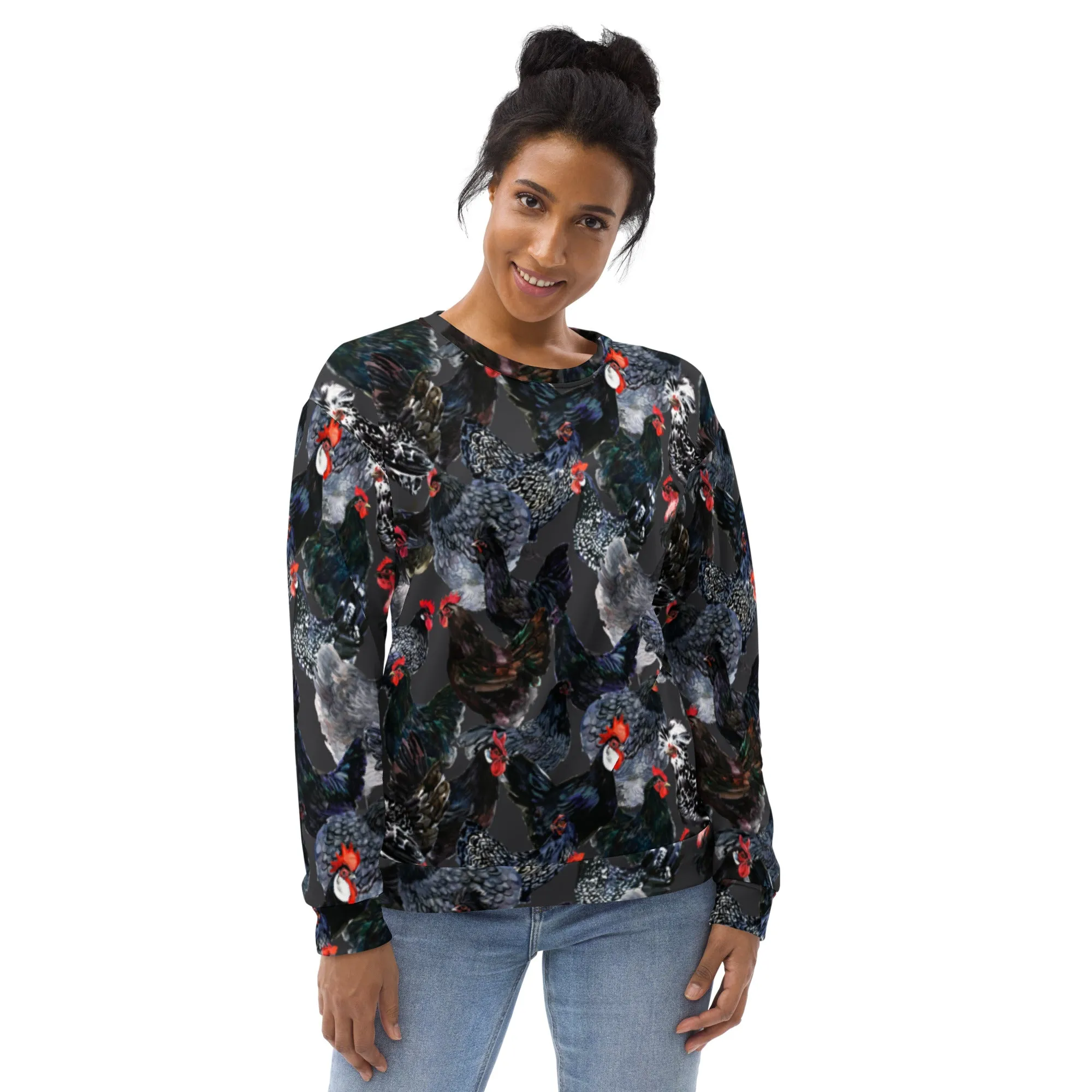 Midnight Chickens Unisex Crewneck Sweatshirt