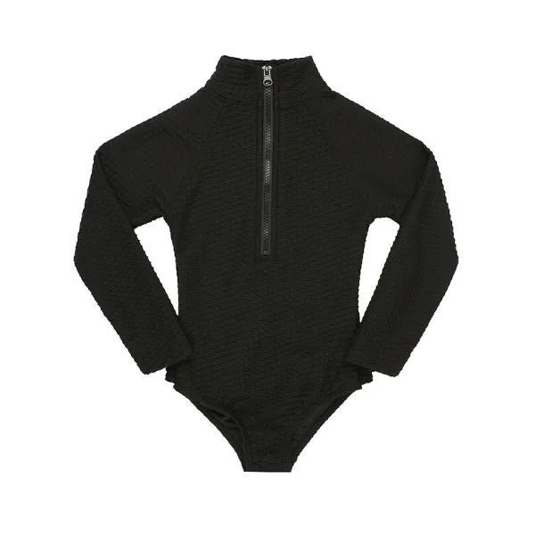 Mini Blake Surfsuit - Black Waffle
