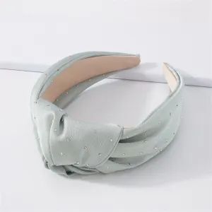 Mint & Cubic Zirconia Knot-Accent Hard Headband