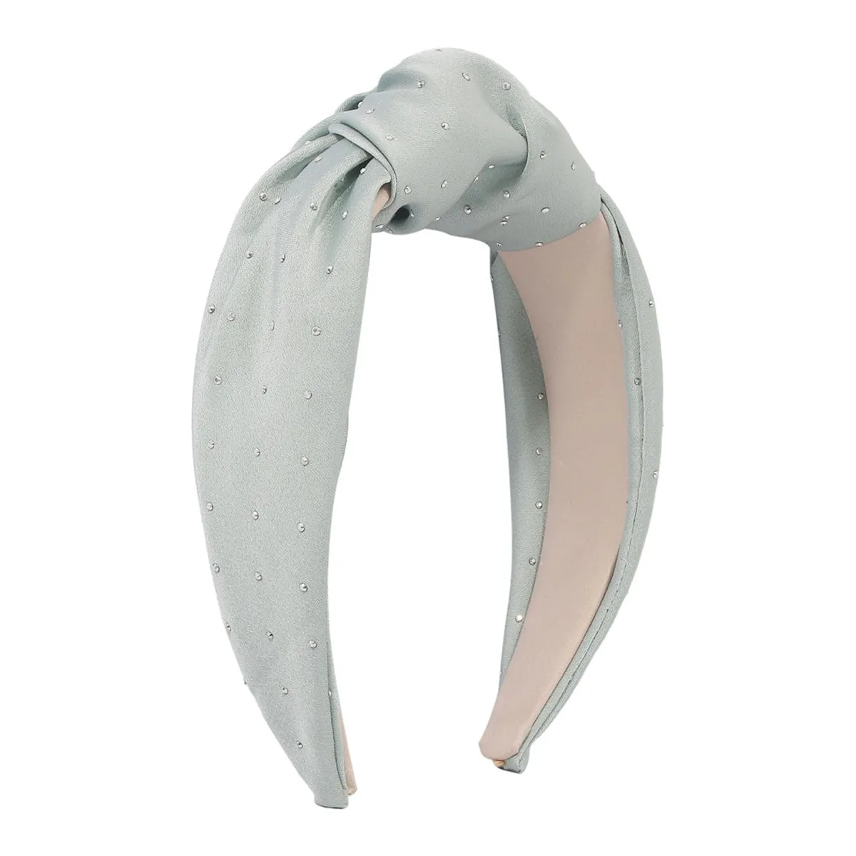 Mint & Cubic Zirconia Knot-Accent Hard Headband