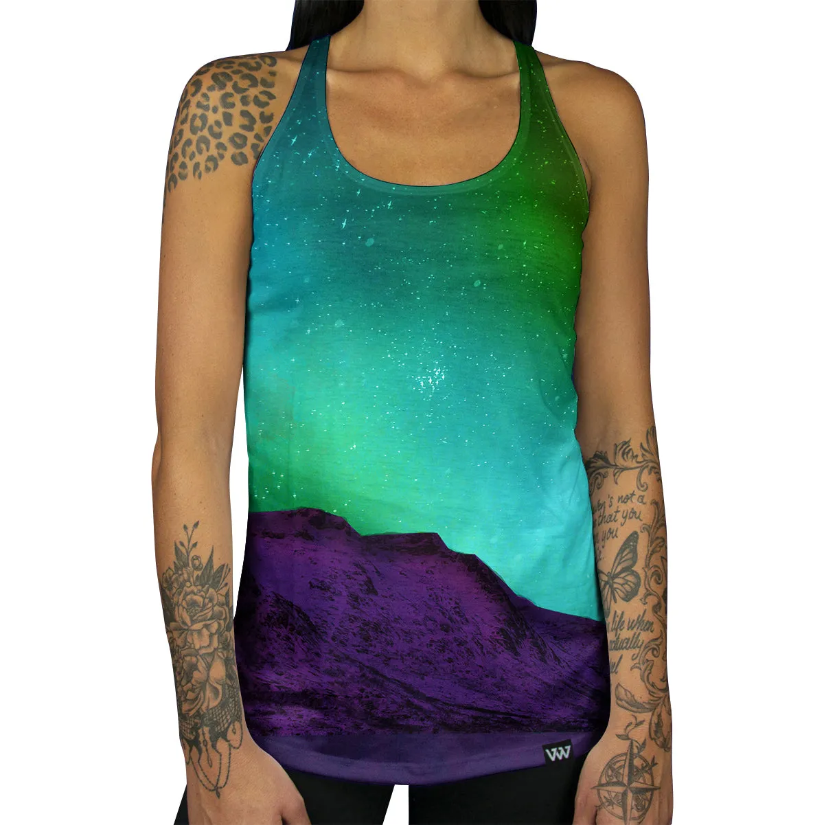 Minty Northern Lights Racerback Tank