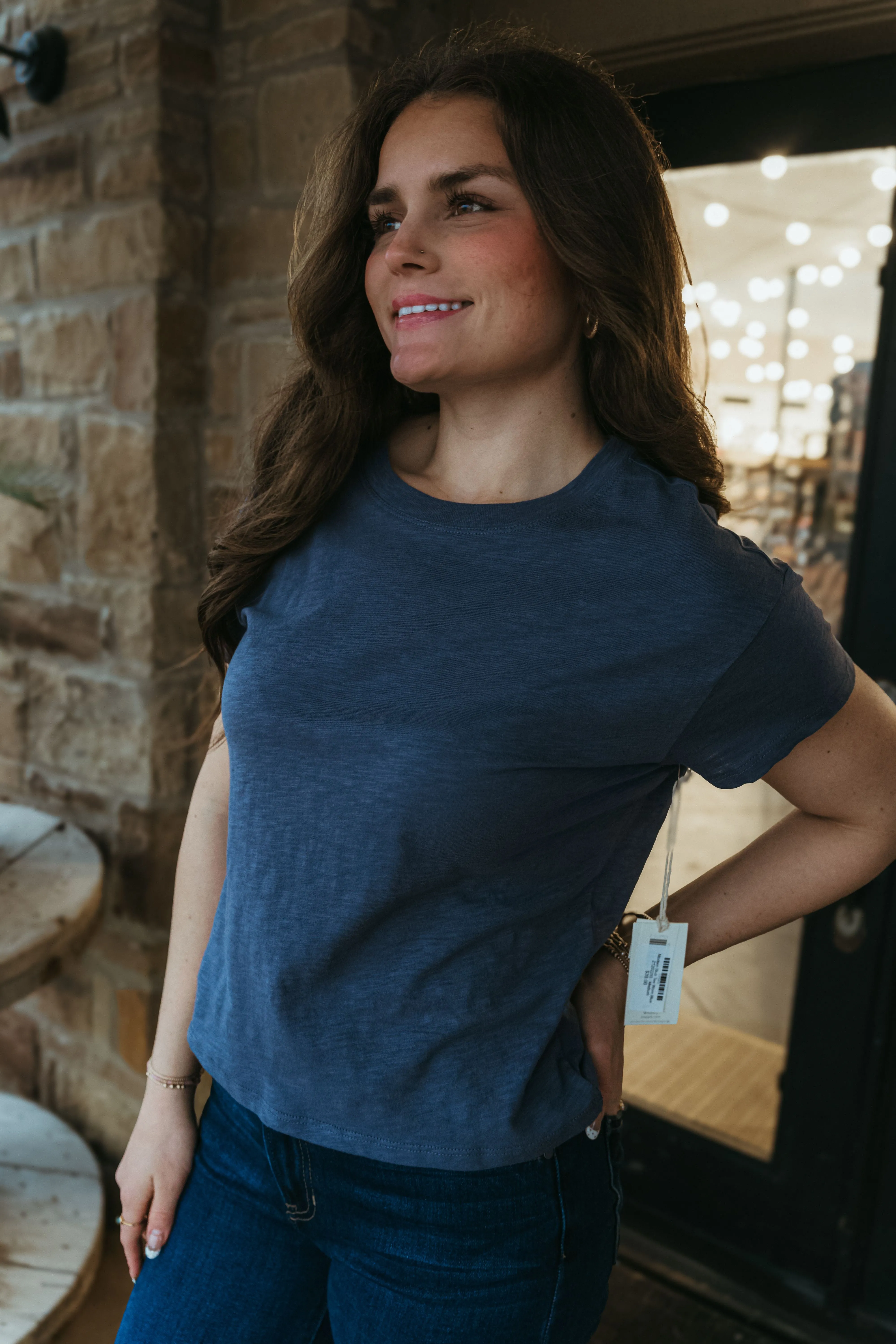 Modern Slub Tee Worn Blue ZT202293