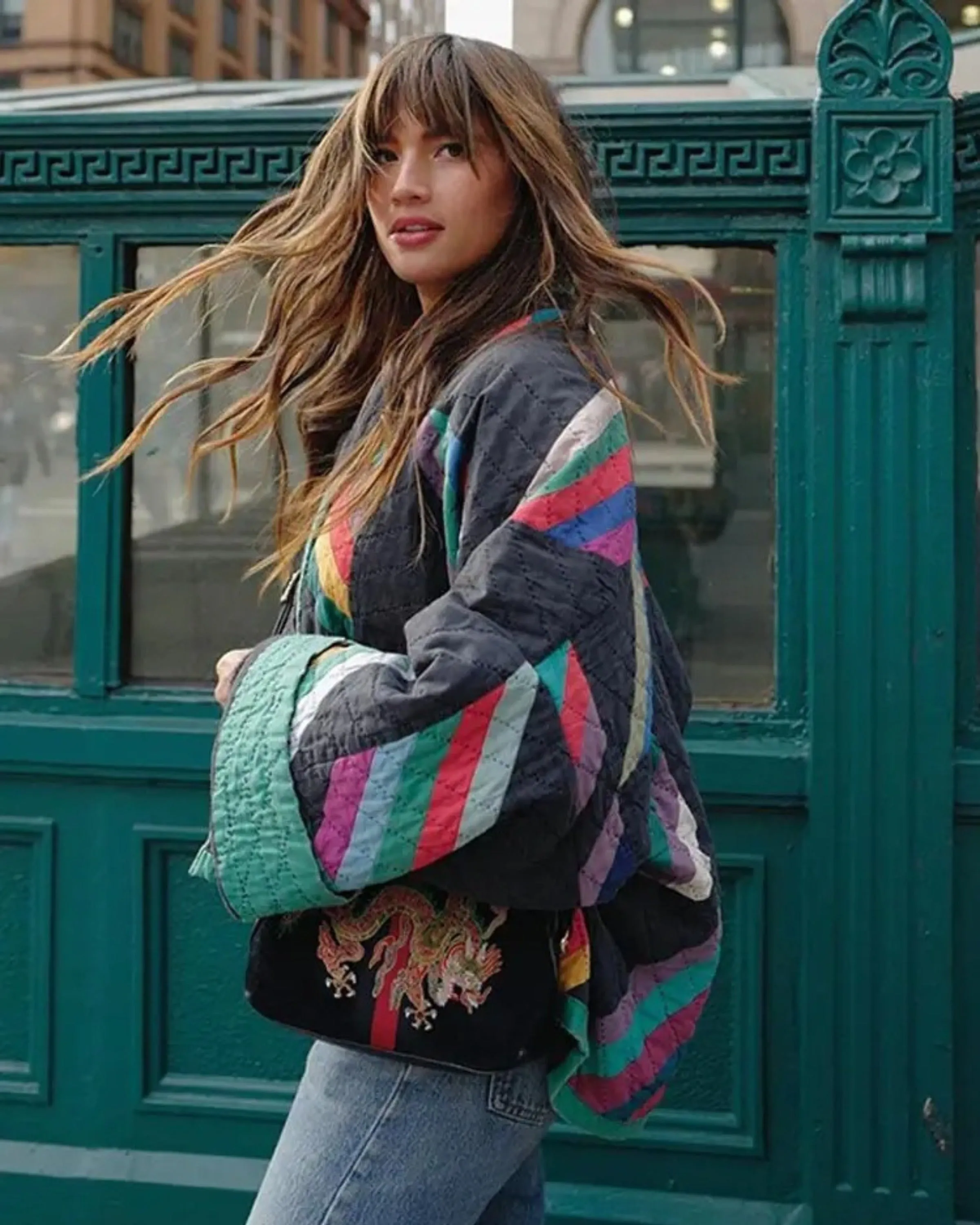 Modestia® | Vibrant Patchwork Quilted Jacket