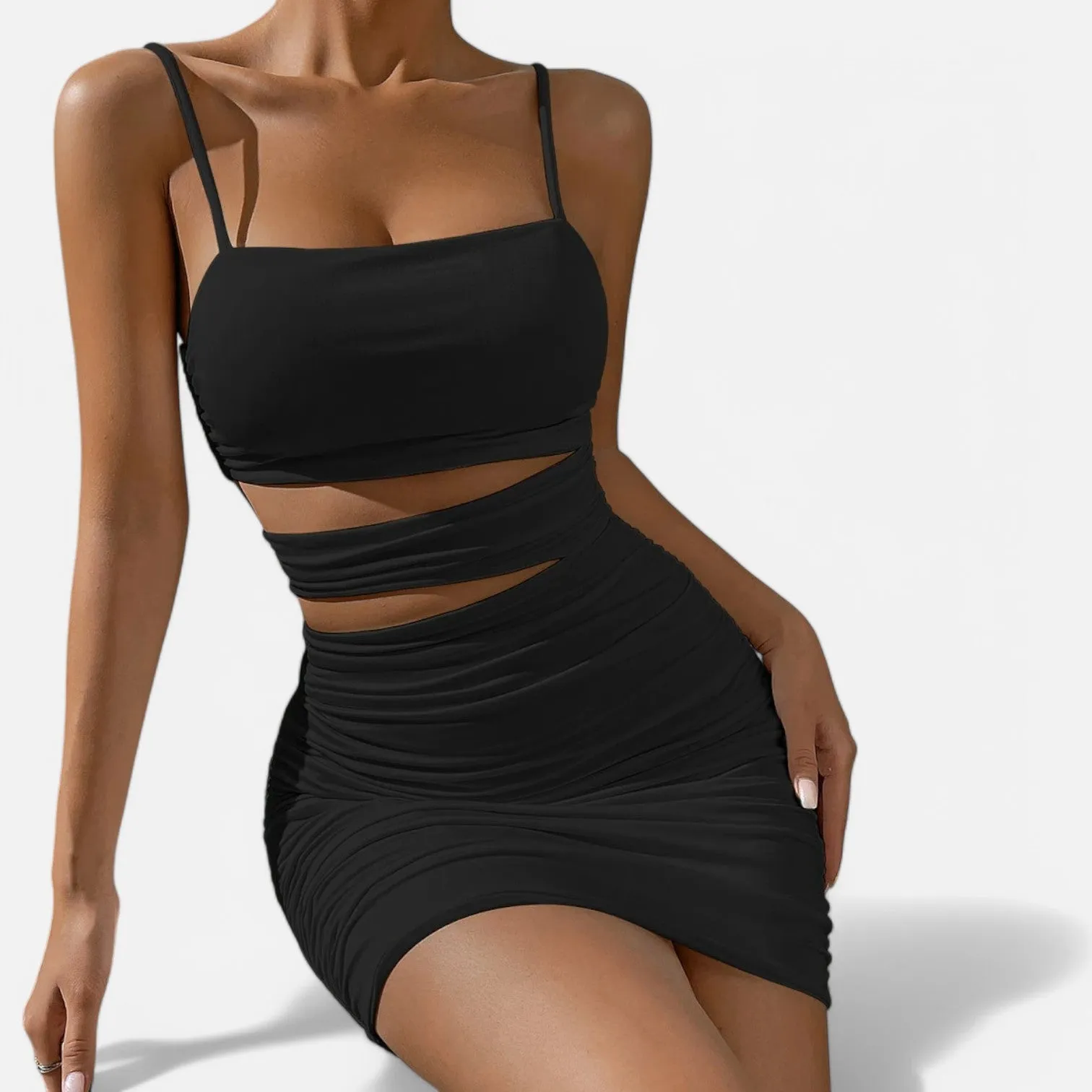 Monacogents | Women's Sexy Spaghetti Strap Bodycon Mini Dress Backless Party Outfit