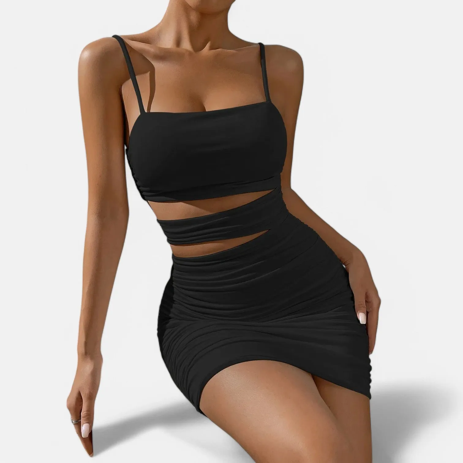 Monacogents | Women's Sexy Spaghetti Strap Bodycon Mini Dress Backless Party Outfit