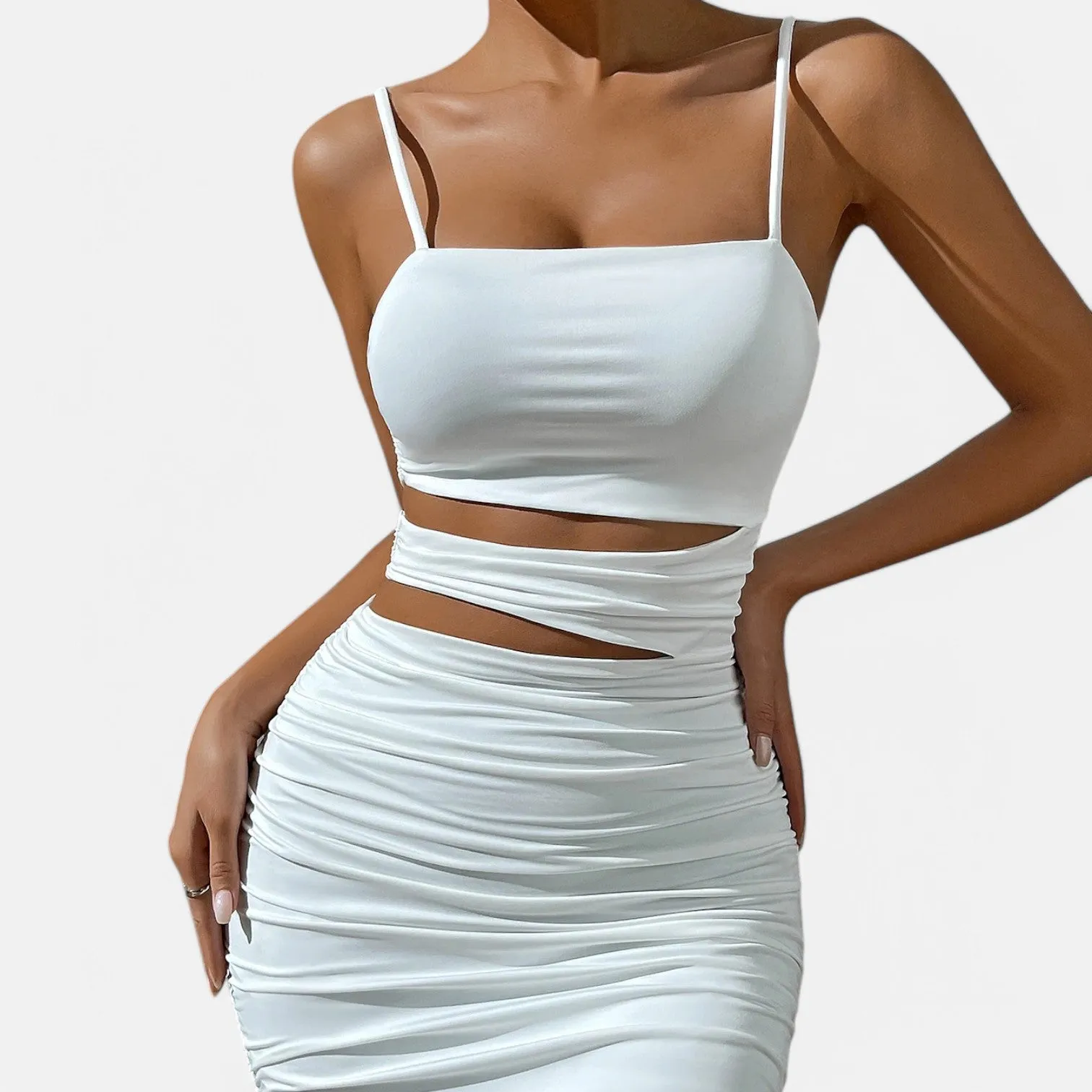 Monacogents | Women's Sexy Spaghetti Strap Bodycon Mini Dress Backless Party Outfit