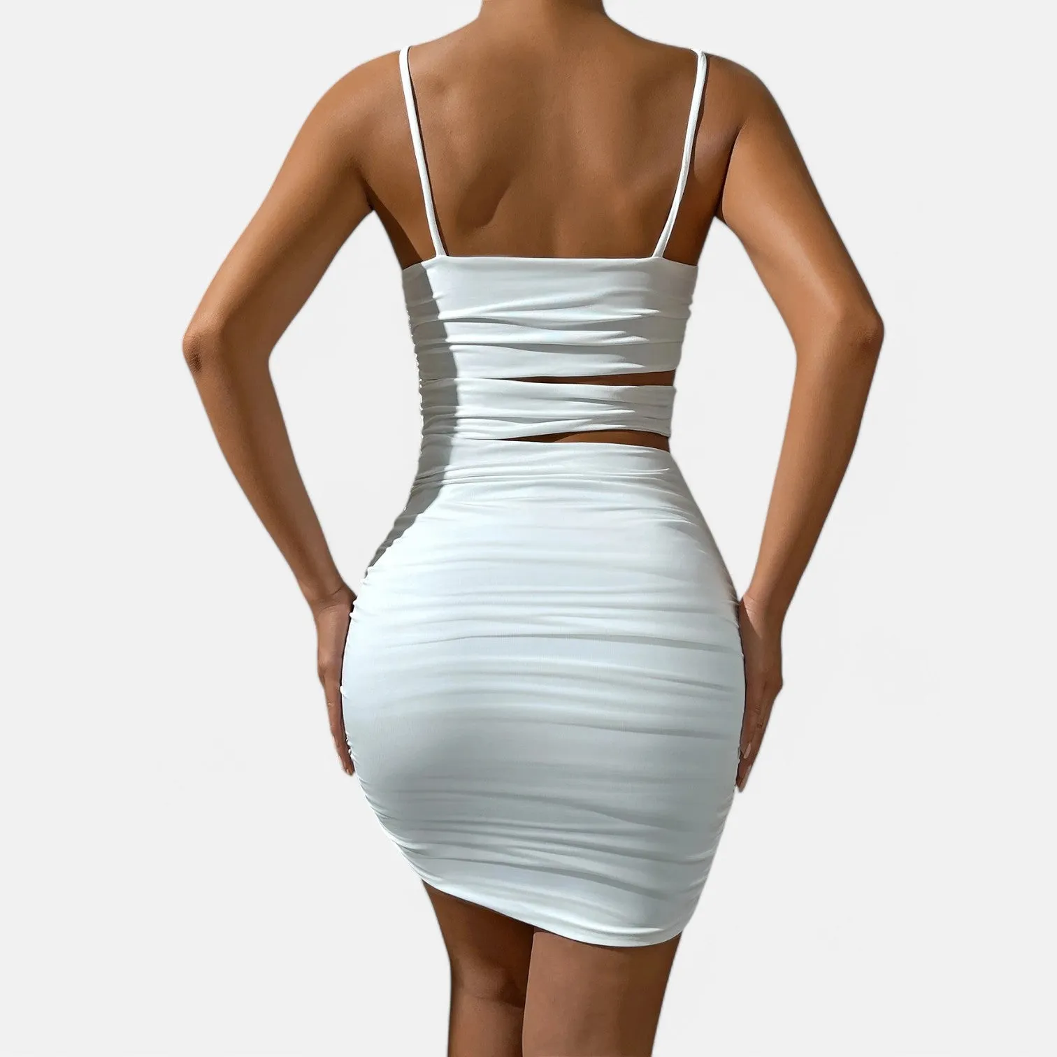 Monacogents | Women's Sexy Spaghetti Strap Bodycon Mini Dress Backless Party Outfit