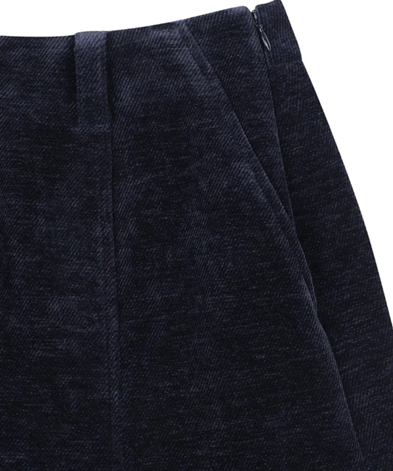 Monday Flow Soft Corduroy Skirt - Dark Navy