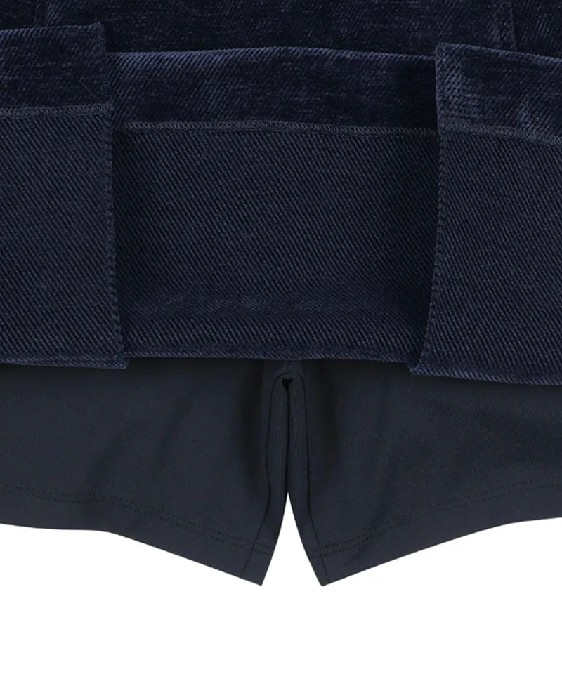 Monday Flow Soft Corduroy Skirt - Dark Navy