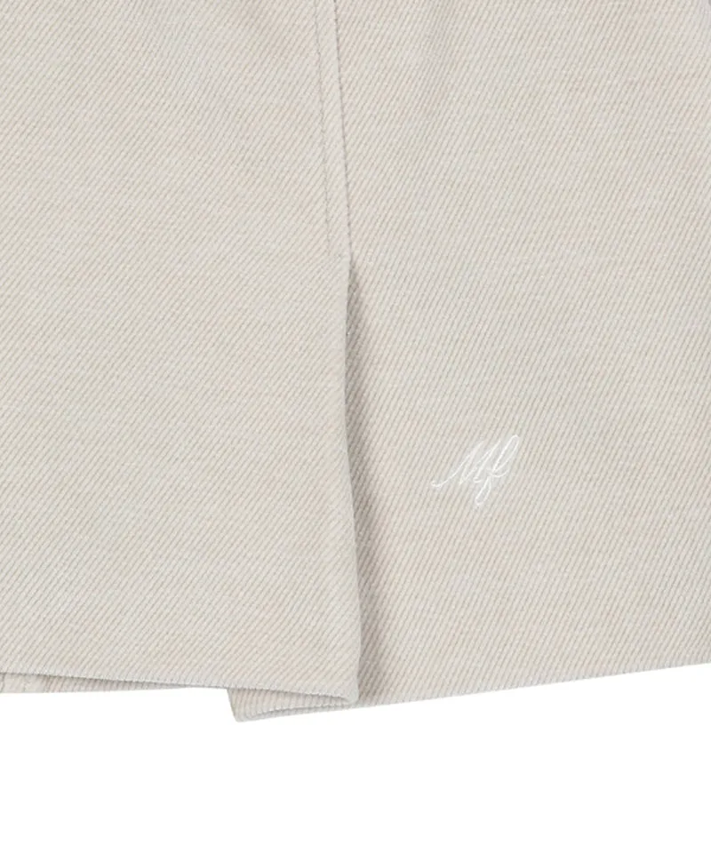 Monday Flow Soft Corduroy Skirt - Light Beige