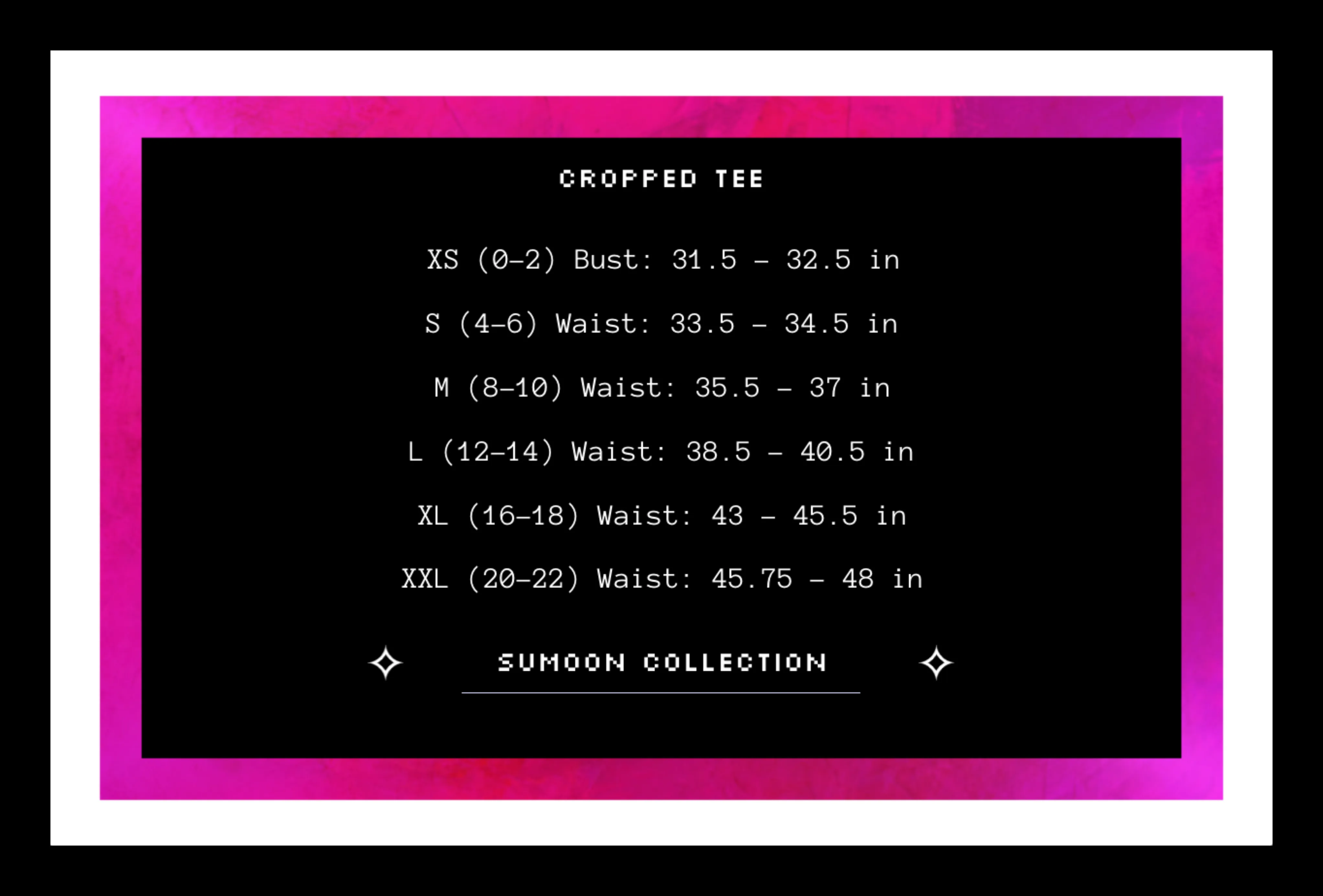 moon and the starz cropped tee