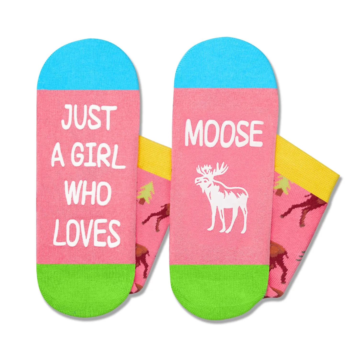 Moose Gifts for Moose Lovers - Funny Moose Socks for Women, Funny Moose Gifts for Teen Girls