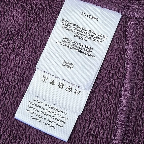 Mountain Hardwear Pyxis Soft Fleece Jacket Purple Full Zip Women's Size Medium