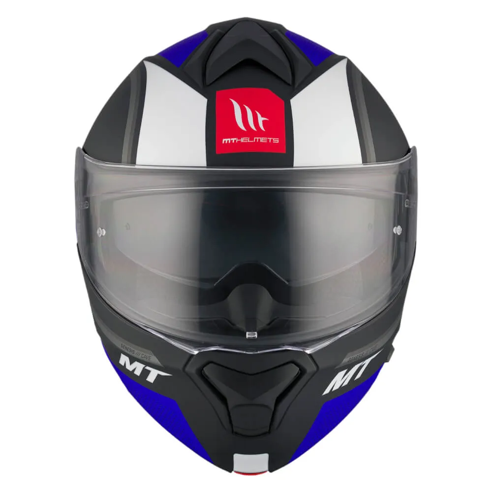 MT Genesis SV Helmet Cave A7 Matt Black / Blue