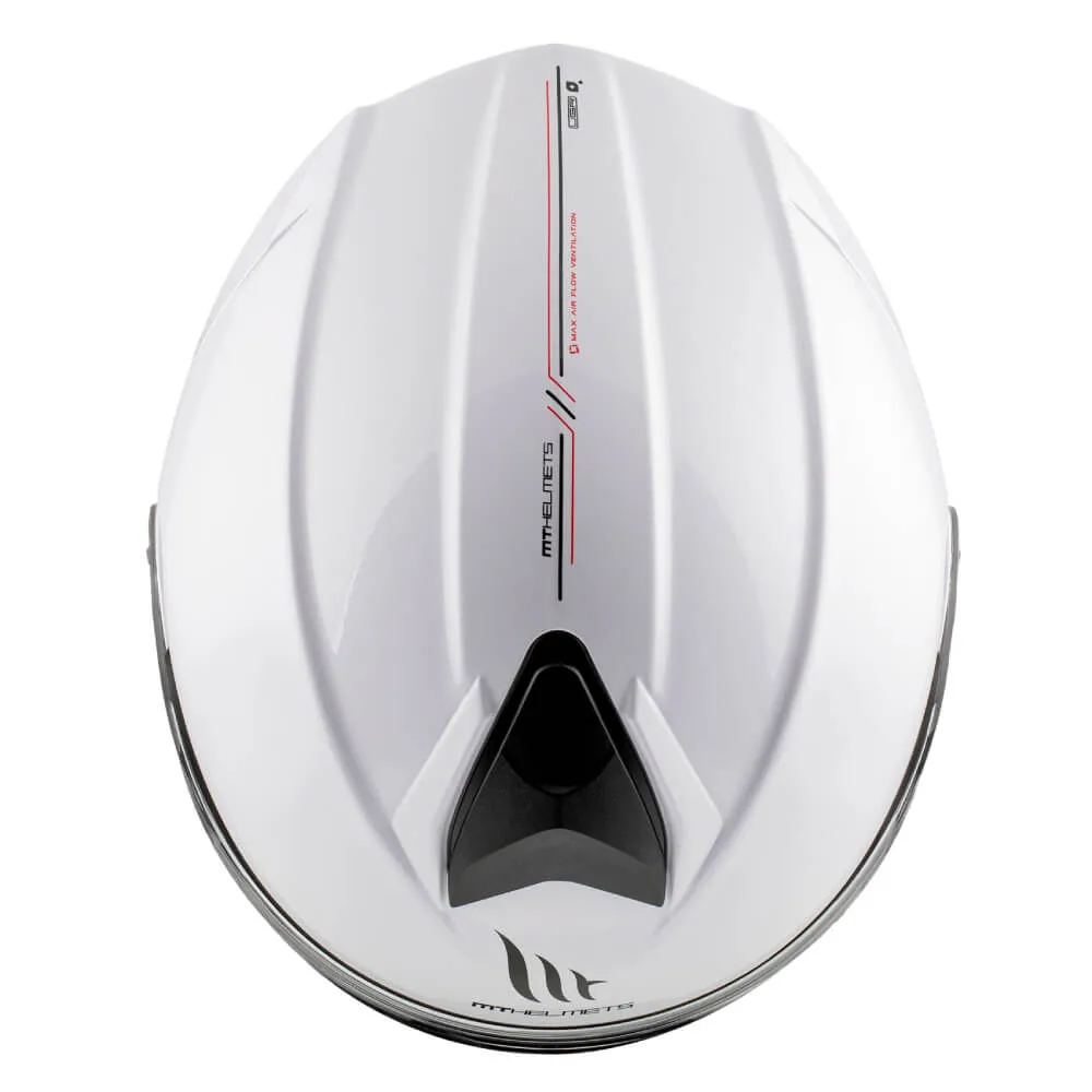 MT Genesis SV Helmet Solid A0 Gloss Pearl White
