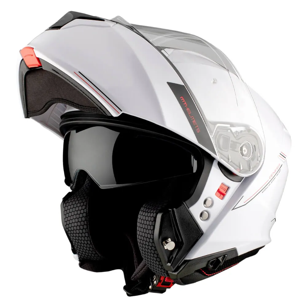 MT Genesis SV Helmet Solid A0 Gloss Pearl White