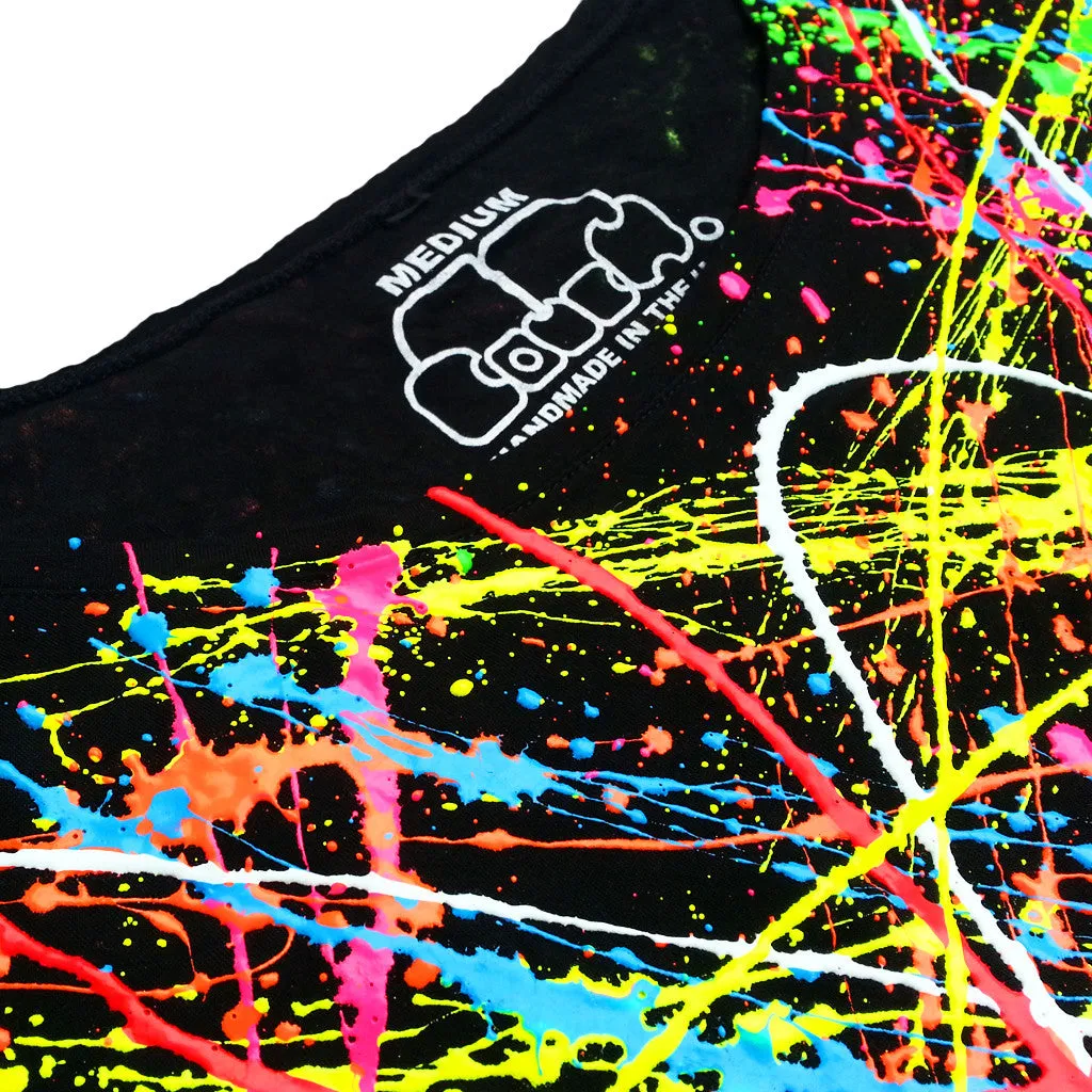 MULTI SPLAT FITTED CROP TOP