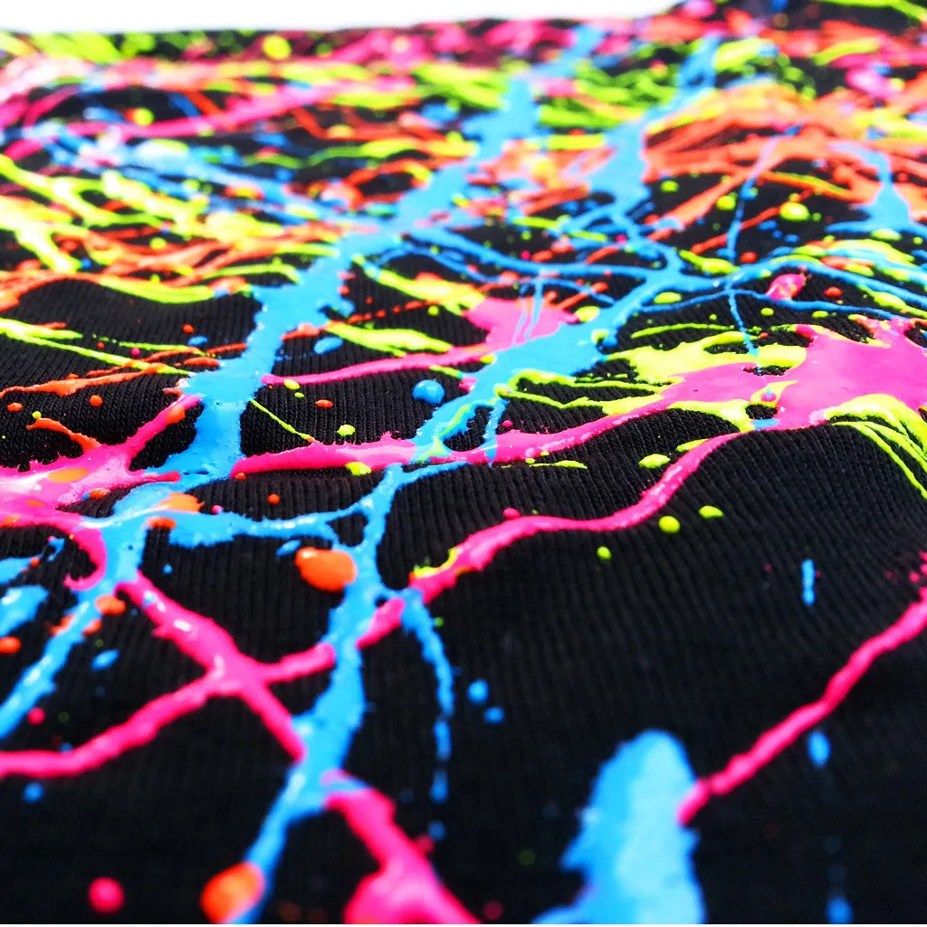 MULTI SPLAT FITTED CROP TOP