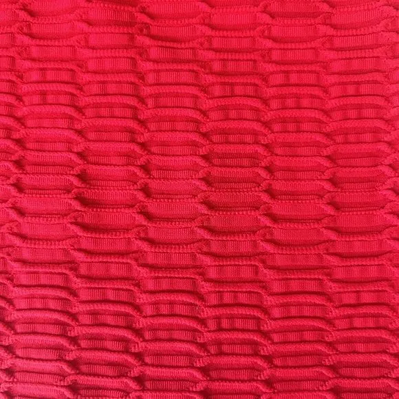 Nanette Lepore Women's Short Sleeve Textured Red Dress Size 6