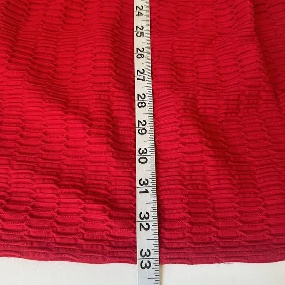 Nanette Lepore Women's Short Sleeve Textured Red Dress Size 6