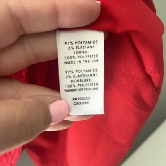 Nanette Lepore Women's Short Sleeve Textured Red Dress Size 6