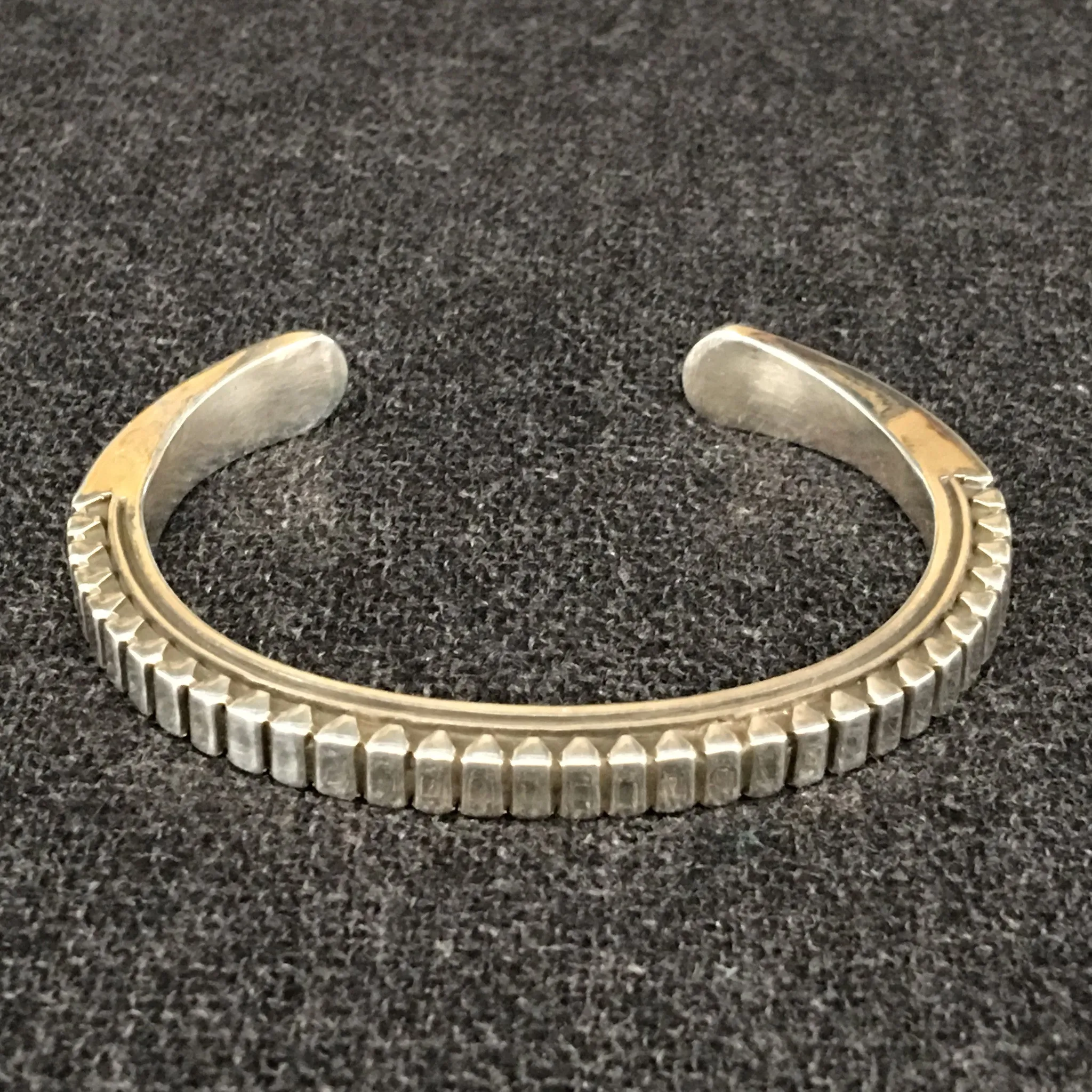 Native American Indian Silver Bracelet by Lyle Secatero