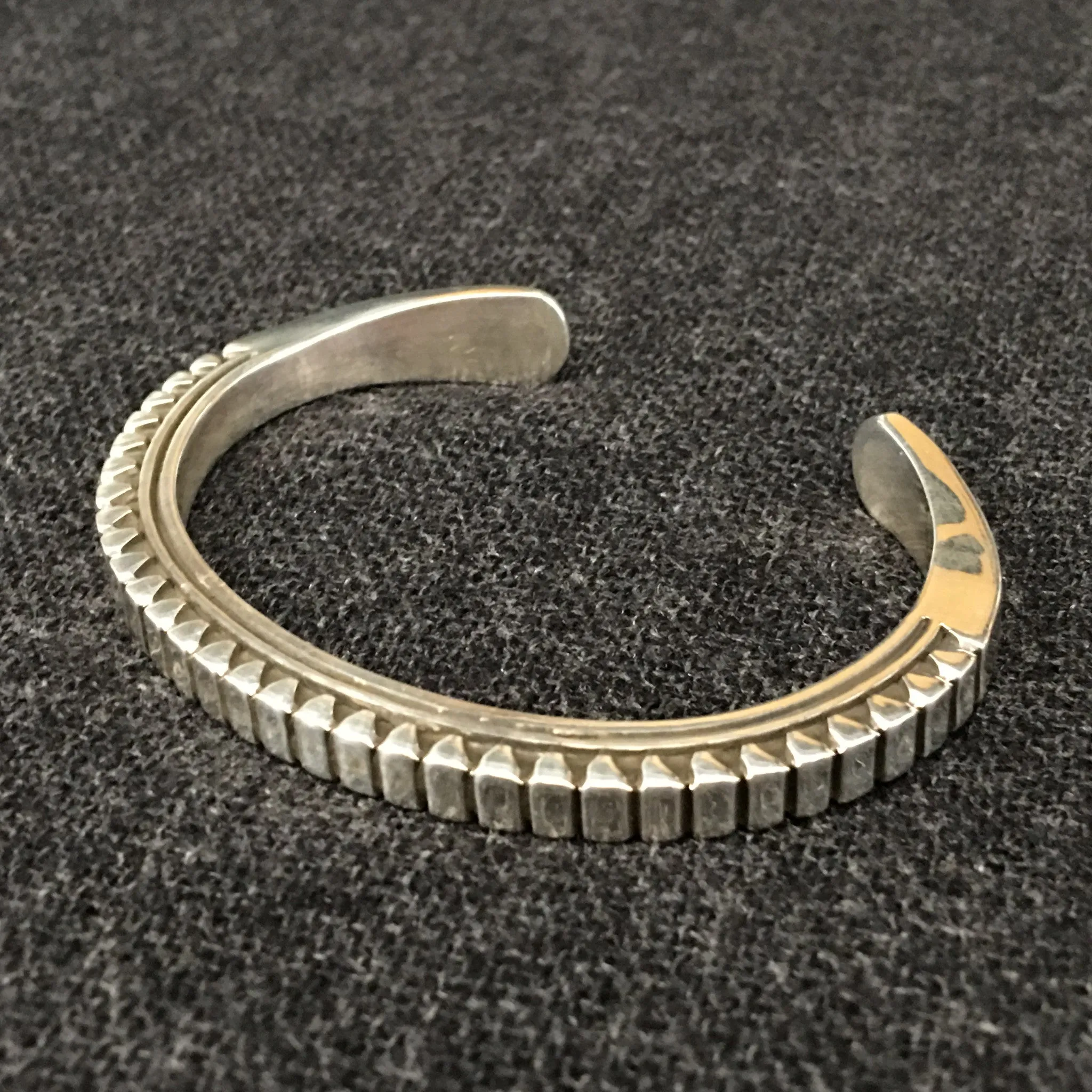 Native American Indian Silver Bracelet by Lyle Secatero
