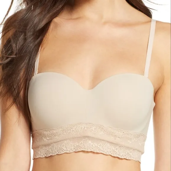 Natori Women's Bliss Perfection Strapless Underwire Bra Cafe