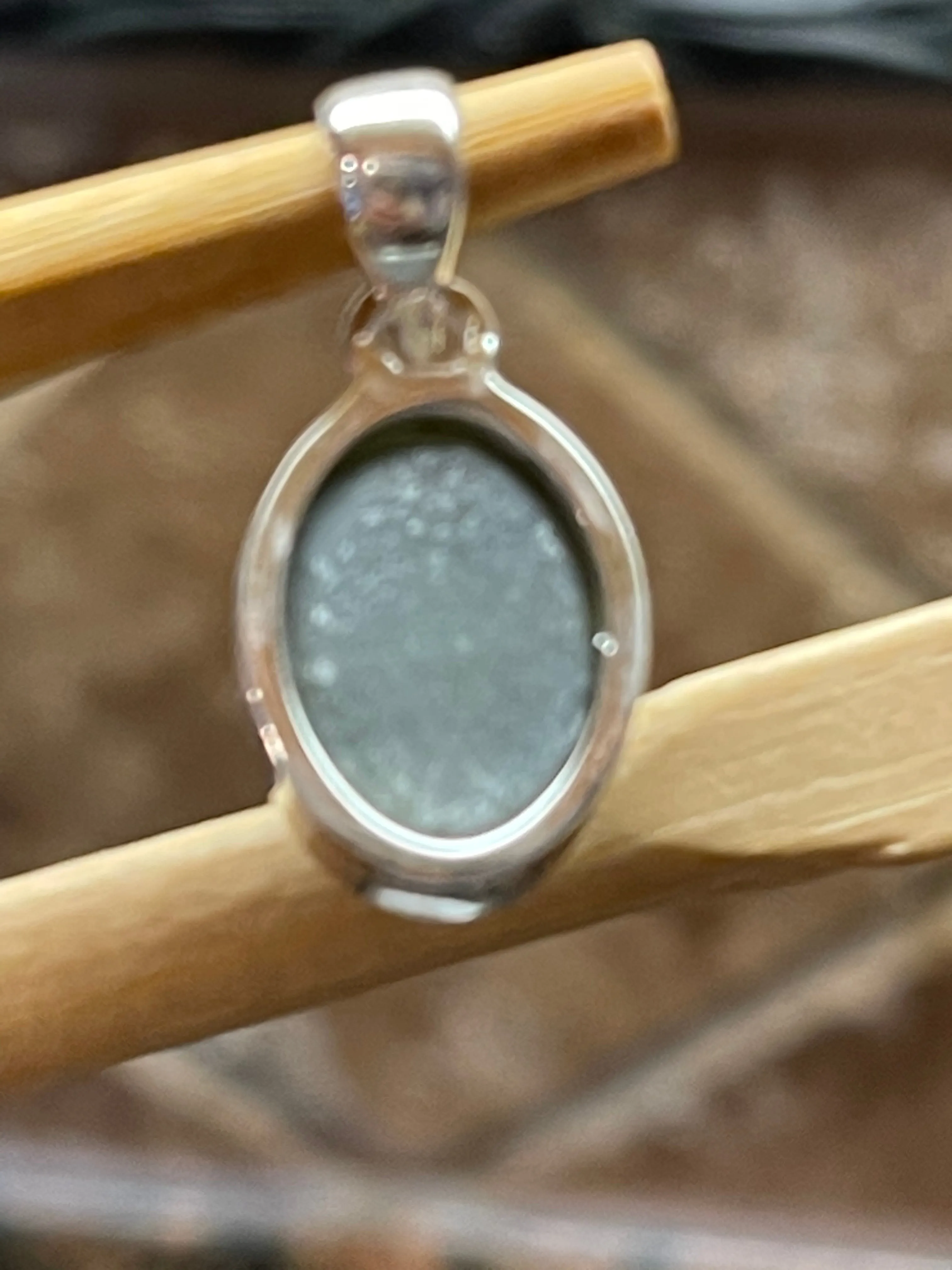 Natural Cat's Eye 925 Solid Sterling Silver Pendant 22mm
