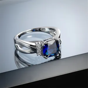Navy Crystal & Cubic Zirconia Ring