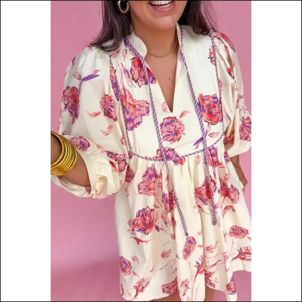 Needful Things: Chic White Floral Mini Dress – Curves Ahead! 🌼🤣