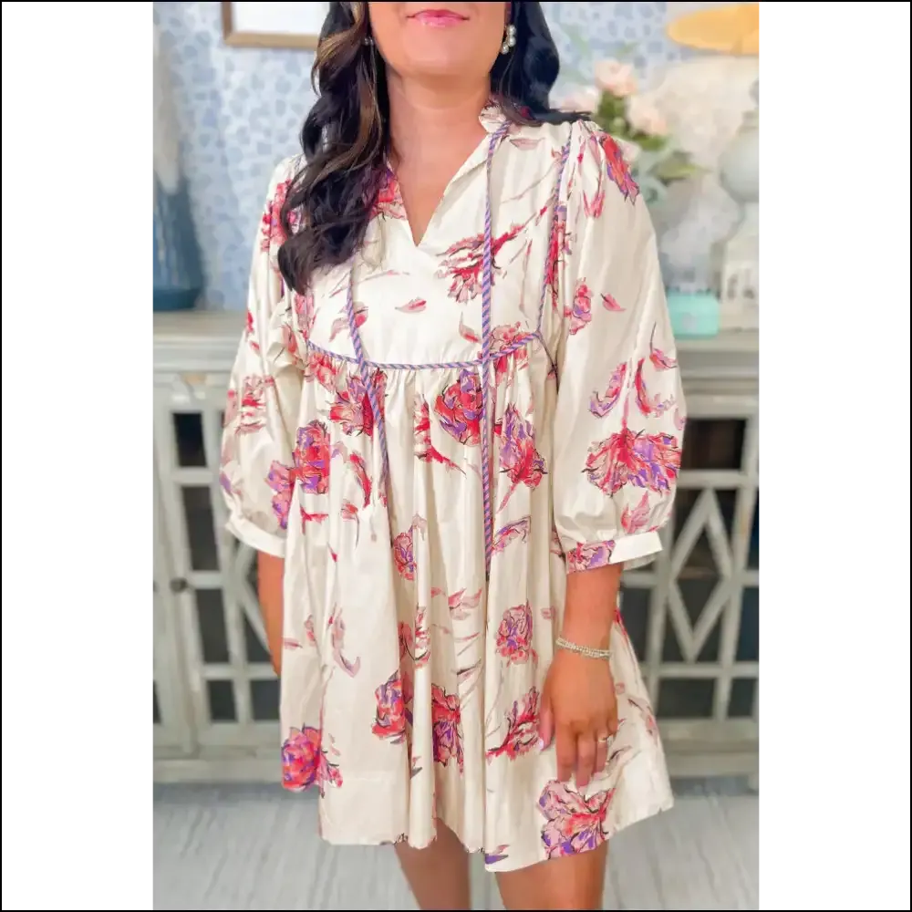 Needful Things: Chic White Floral Mini Dress – Curves Ahead! 🌼🤣