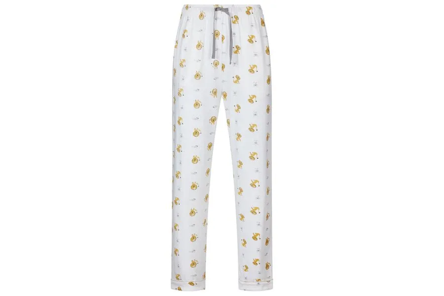 Nest Designs Women's Bamboo Jersey Short Sleeve Button-up PJ Set - The Lion &  The Mouse