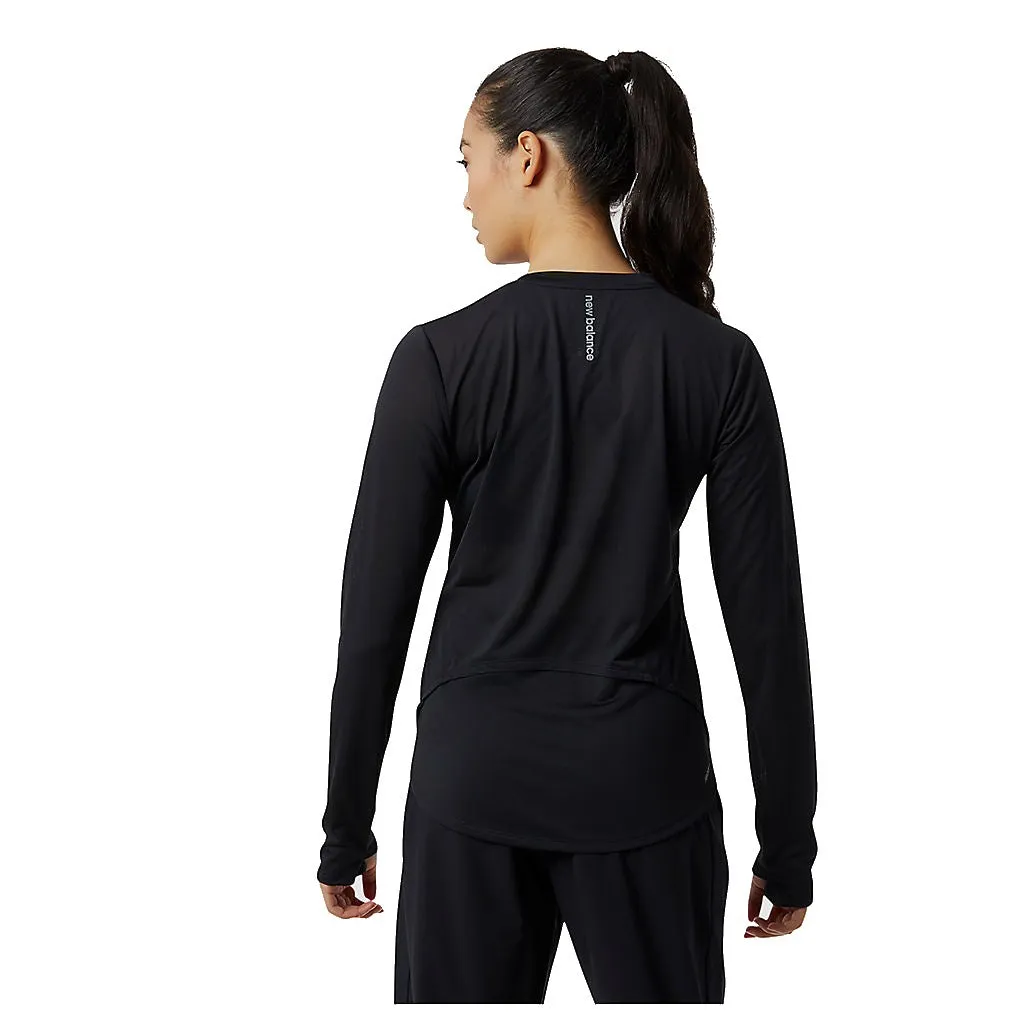 New Balance Accelerate Long Sleeve Top (Womens) - Black