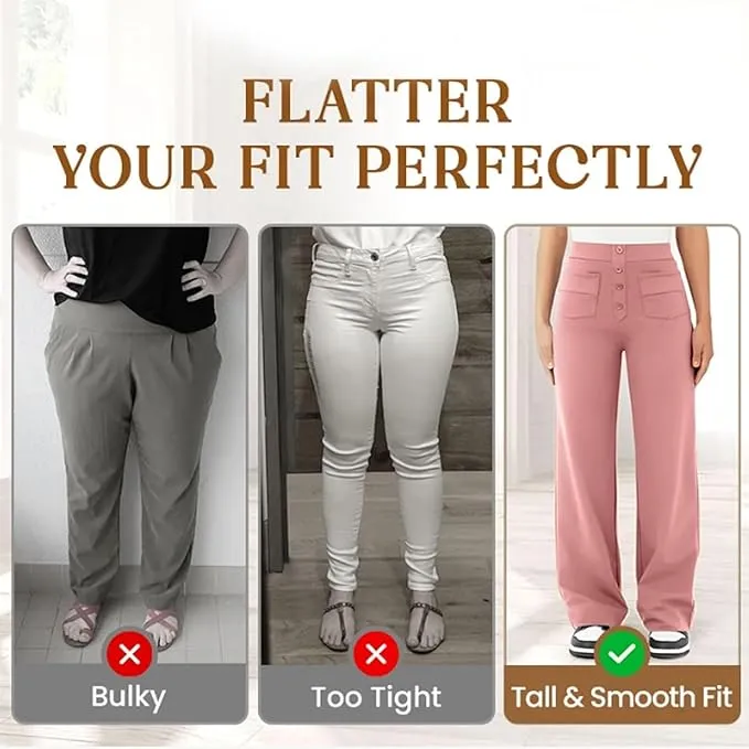 NEW Flexipants - Women's Casual High Waist Stretch Pants, Straight Leg Flexi Pants for Women KHAKI Sz XL