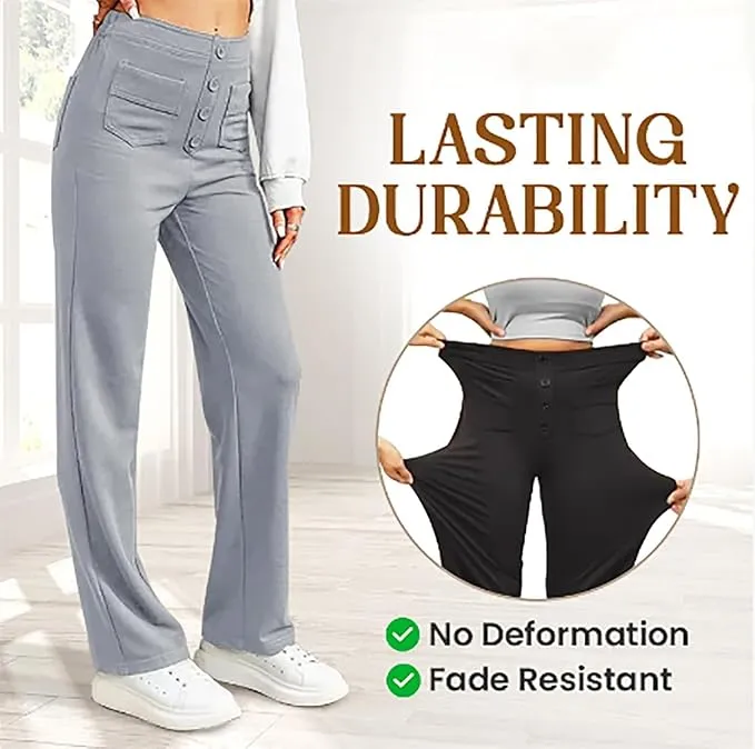 NEW Flexipants - Women's Casual High Waist Stretch Pants, Straight Leg Flexi Pants for Women KHAKI Sz XL