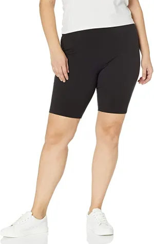 New Just My Size Women's Plus-Size Stretch Jersey Bike Short, Black, Sz 3X!