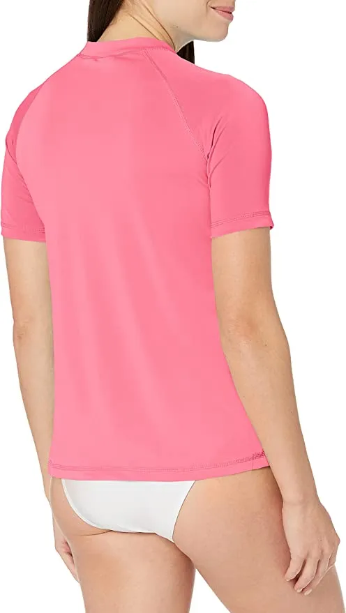 New Kanu Surf Women's Juliette UPF 50  Sun Protective Rash guard Swim Top In Pink, Sz M!