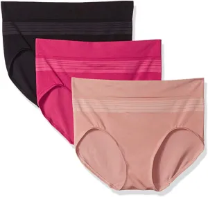 New no package! Warners Women's Blissful Benefits Seamless Brief Panty 3 Pack, Sz L!