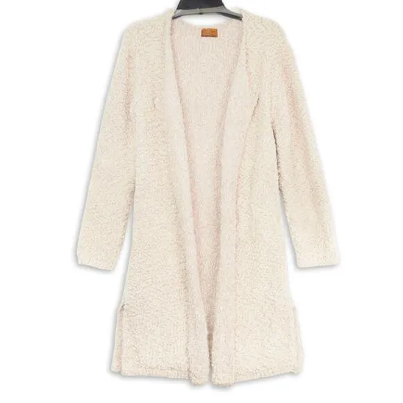 New! POL Clothing Women's Soft Marled Knit Open Front Cardigan