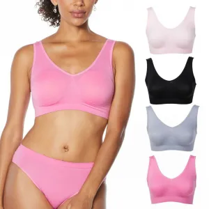 NEW Rhonda Shear Women's LOT OF 4 Seamless Ahh Bras. 700322-NEW Small