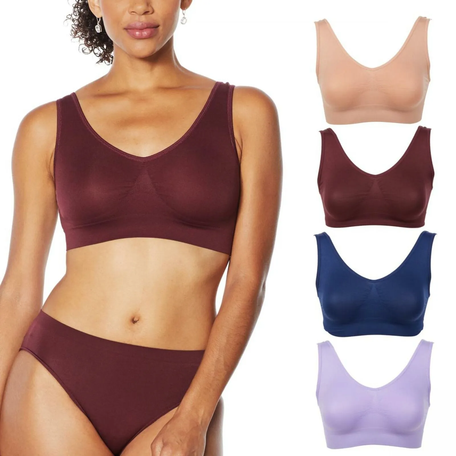 NEW Rhonda Shear Women's LOT OF 4 Seamless Ahh Bras. 700322-NEW Small
