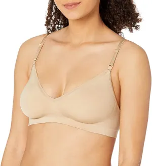 New with tags! Hanes Women's Comfort Flex Fit Wirefree Bra in Nude Heather, Sz L! Fits 36 C/D, 38 B/C/D, 40B Cups!