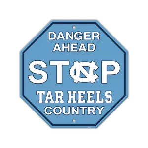 North Carolina Tar Heels Sign 12x12 Plastic Stop Style CO