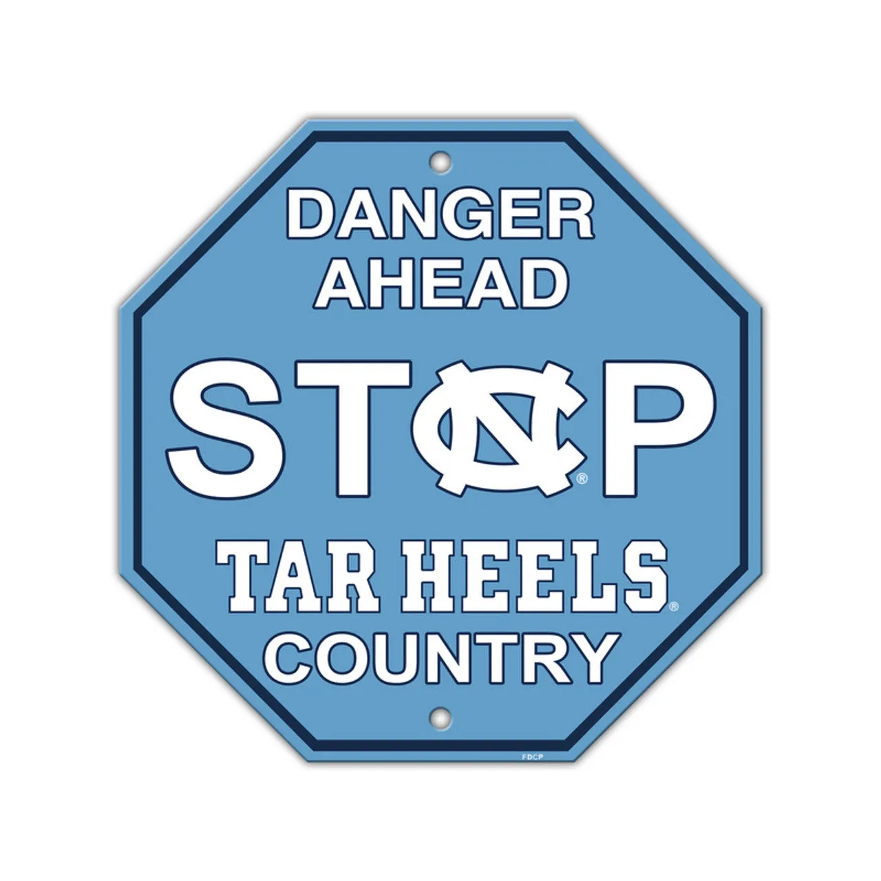North Carolina Tar Heels Sign 12x12 Plastic Stop Style CO