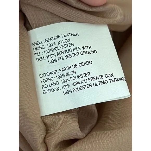 Northwest Territory Jacket Womens Tan Full Zip Faux Fur Collar Long Sleeve