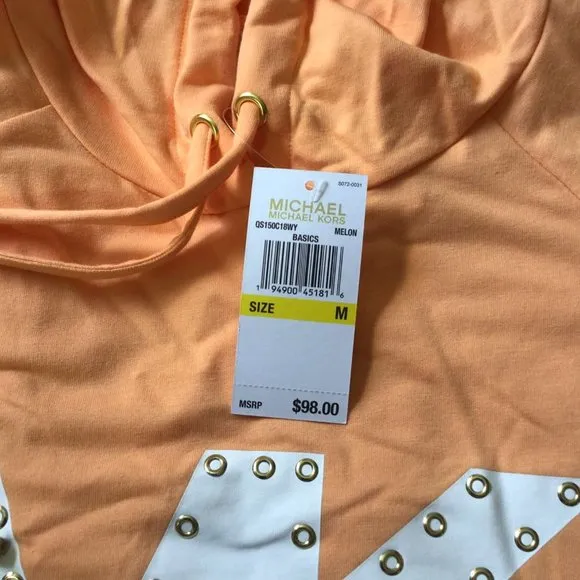 NWT- Michael Kors Women's MK Logo Hoodie (Size: M)